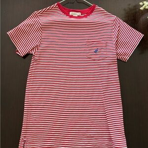 The Beaufort Bonnet Company Red and White Striped Short Sleeve Tee